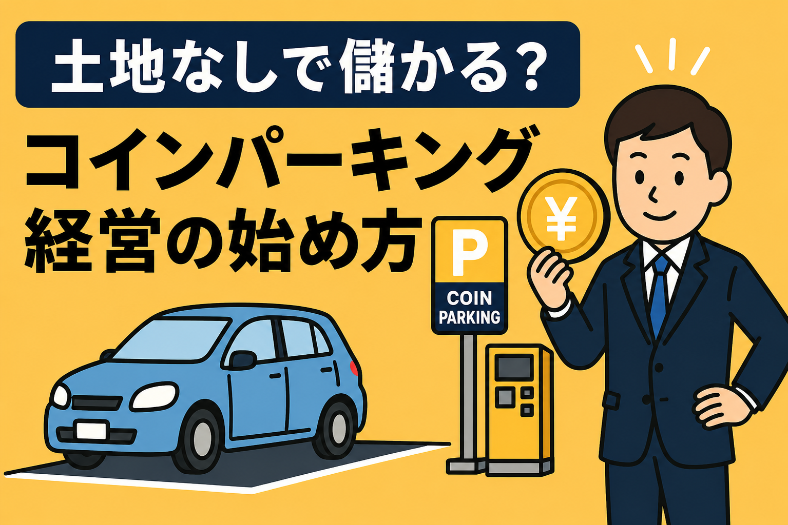 駐車場経営（コインパーキング）の始め方｜土地なし・初期費用ゼロでも儲かるのか？