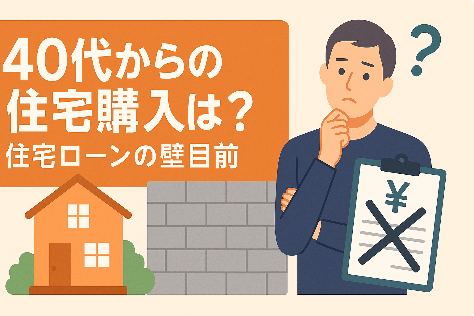 40代からの住宅購入は遅い？住宅ローン審査の壁と成功・失敗事例
