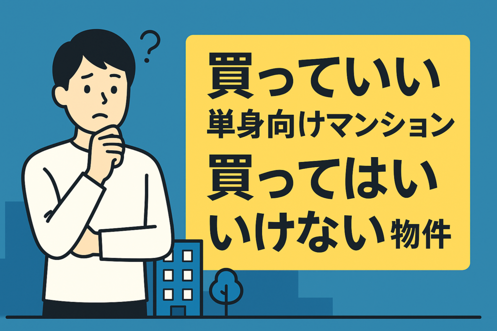 単身者（独身）向けマンションの選び方｜買ってはいけない物件の条件