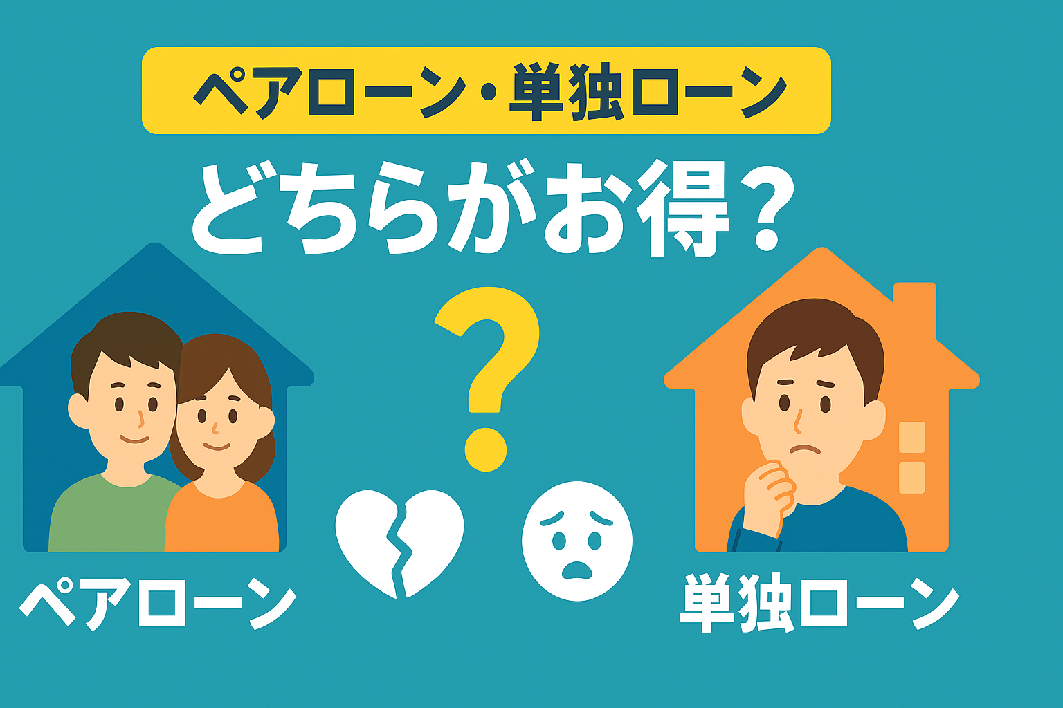 ペアローンと単独ローンはどっちがお得?離婚・病気時のリスクと控除の裏ワザ