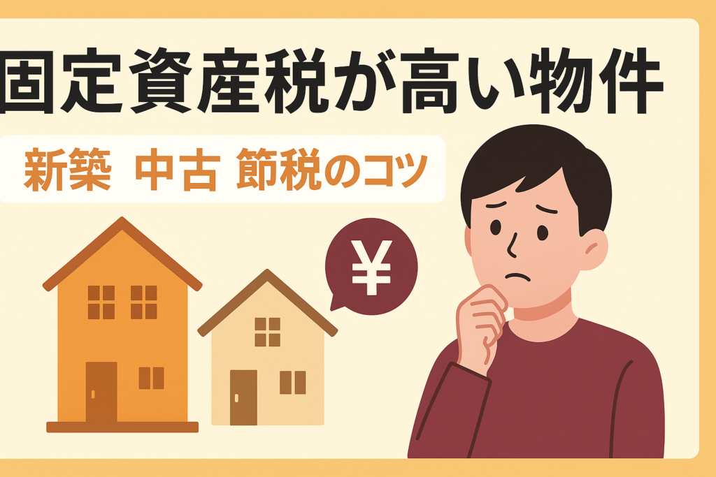 固定資産税が高い物件の特徴｜新築と中古の差額と安くする節税のコツ