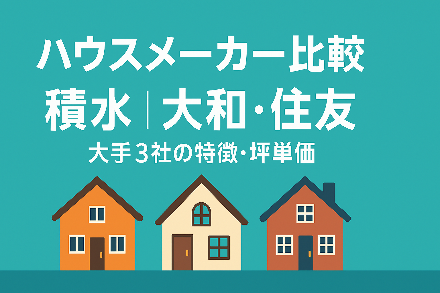 ハウスメーカー比較｜積水・大和・住友など大手メーカーの特徴と坪単価