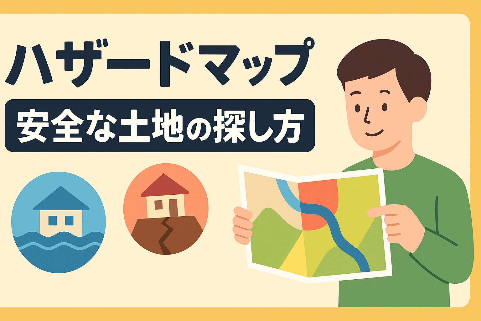 ハザードマップの正しい見方|水害・地震など災害リスクの低い土地の探し方