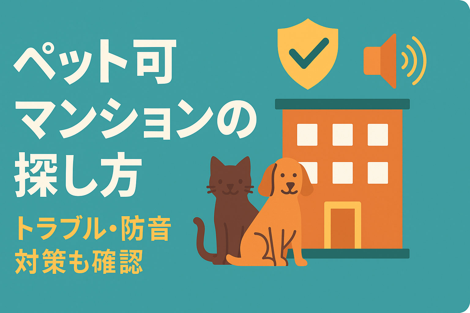 ペット可マンションの探し方|トラブルを防ぐ規約の確認と防音対策