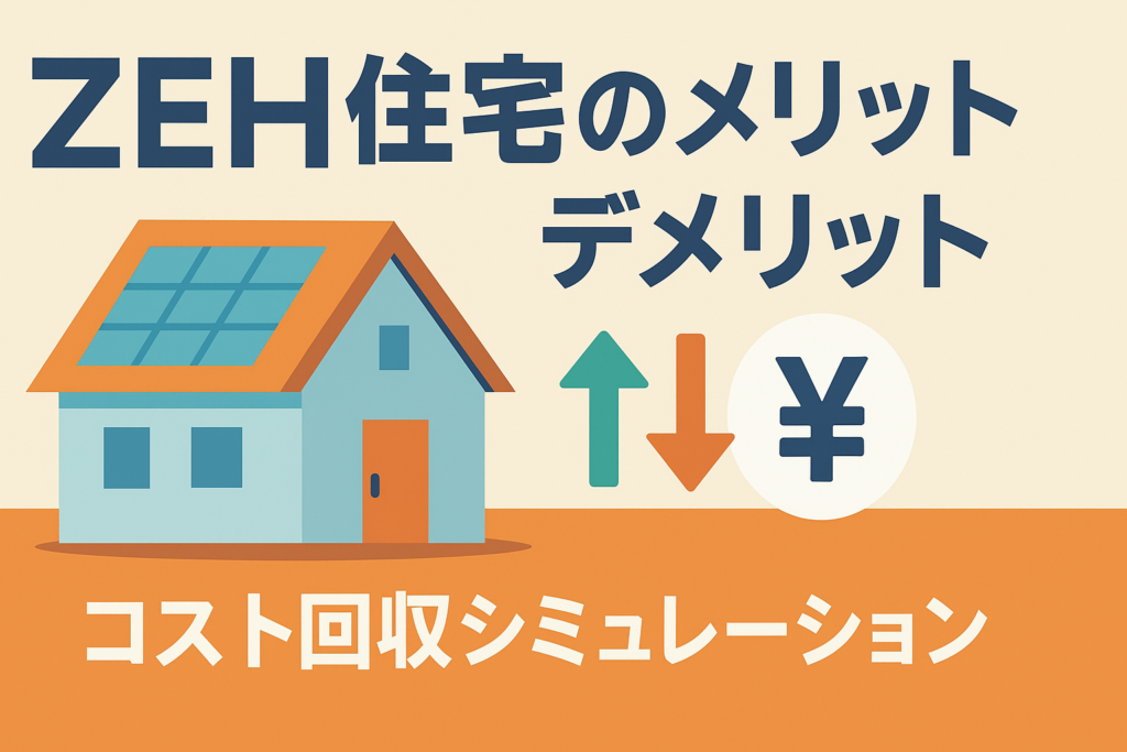 ZEH住宅（ゼッチ）のメリット・デメリット｜建築費用と光熱費の回収シミュレーション