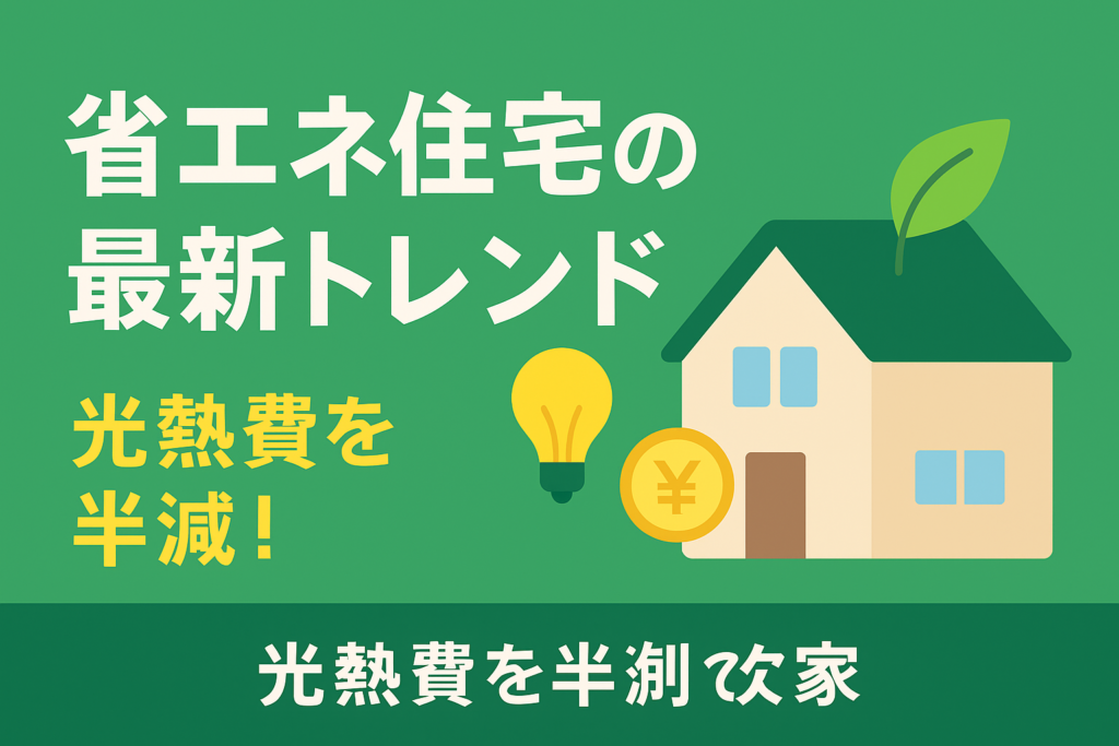 省エネ住宅（断熱・エコ）の最新トレンド｜光熱費を半減させる家づくりの基本