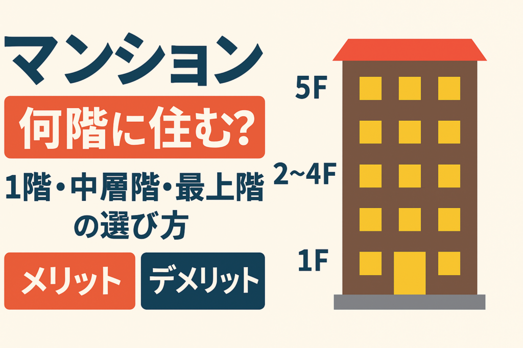マンションの階数選び｜1階・中層階・最上階のメリット・デメリットと価格差