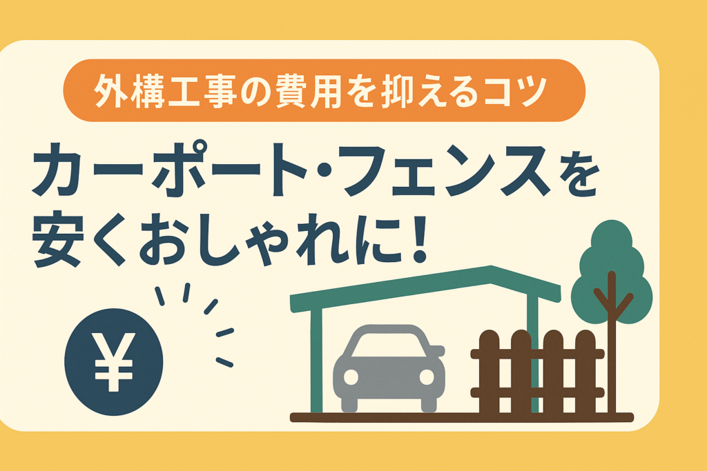 外構・エクステリア工事の費用相場｜カーポートやフェンスを安くおしゃれにするコツ