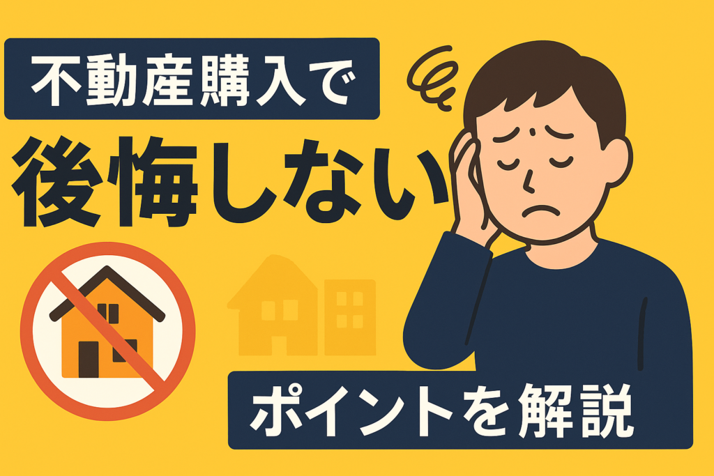 不動産購入で後悔する人の共通点｜間取り・環境で失敗しないための回避法