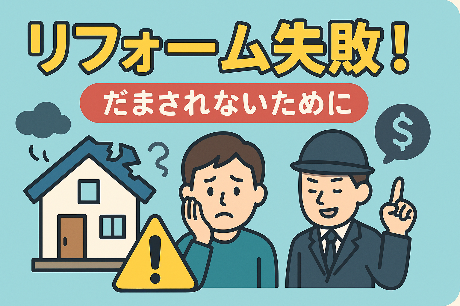 リフォームで失敗した実例と教訓まとめ|悪徳業者の手口と契約前の確認事項