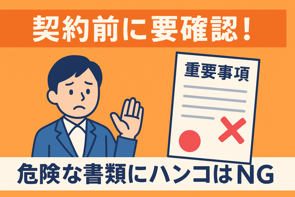 重要事項説明書のチェックポイント｜契約直前にハンコを押してはいけない危険な記載