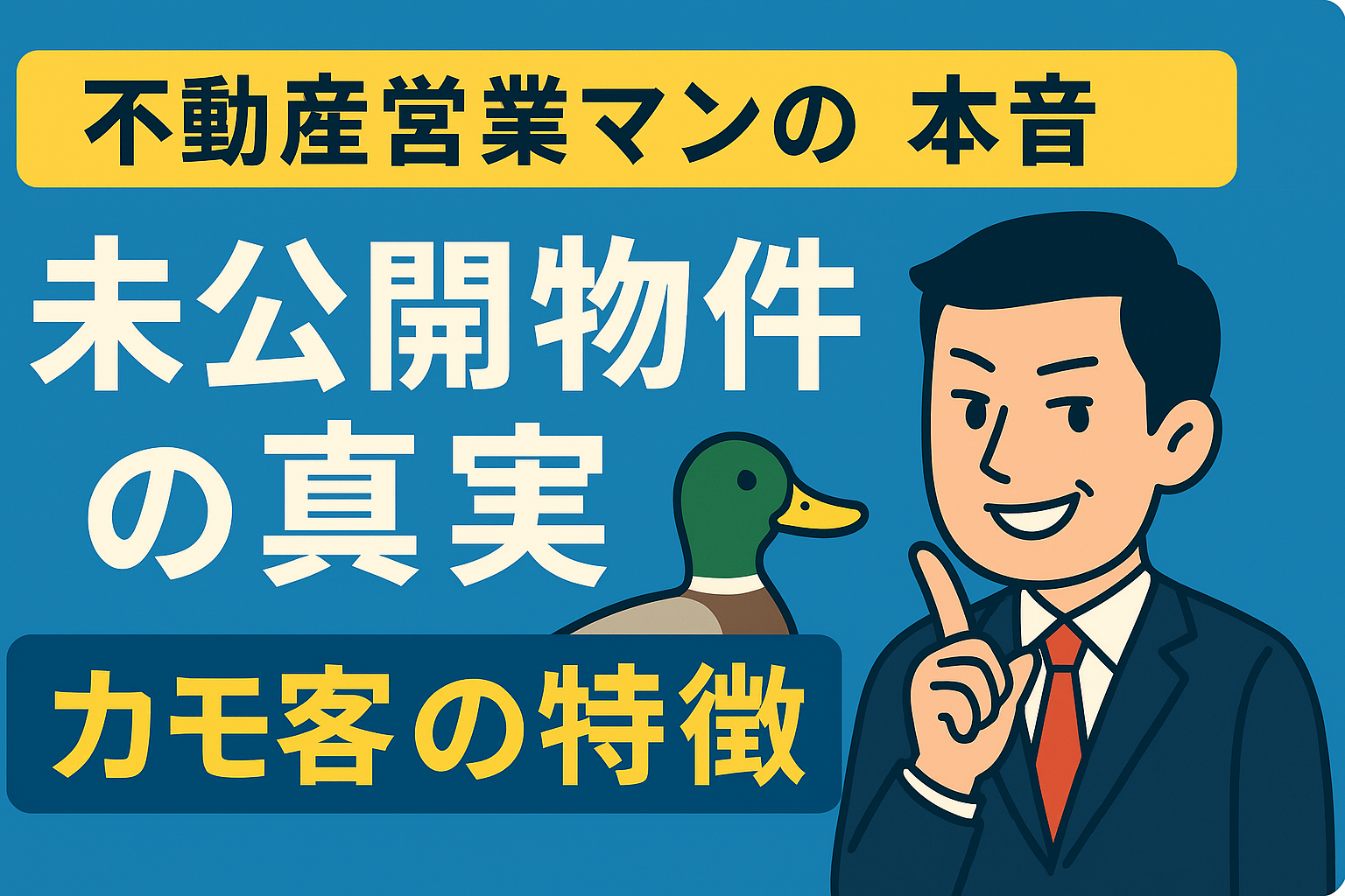 不動産営業マンの本音を暴露｜「未公開物件」の真実とカモにされる客の特徴