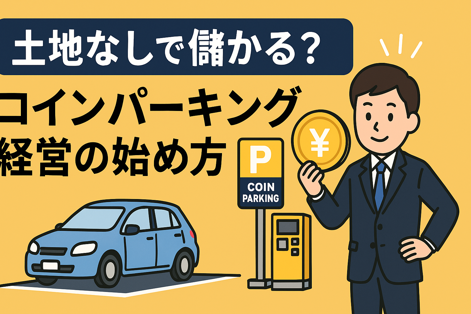 駐車場経営(コインパーキング)の始め方|土地なし・初期費用ゼロでも儲かるのか?