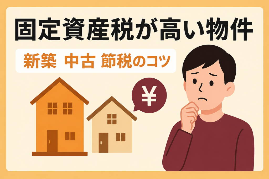 固定資産税が高い物件の特徴｜新築と中古の差額と安くする節税のコツ