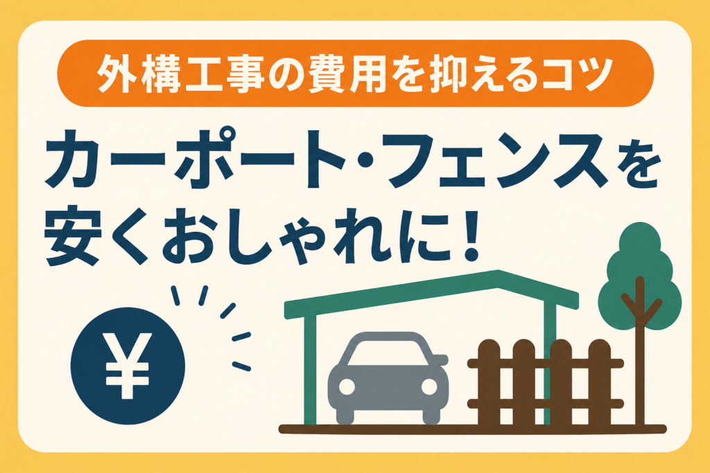 外構・エクステリア工事の費用相場｜カーポートやフェンスを安くおしゃれにするコツ
