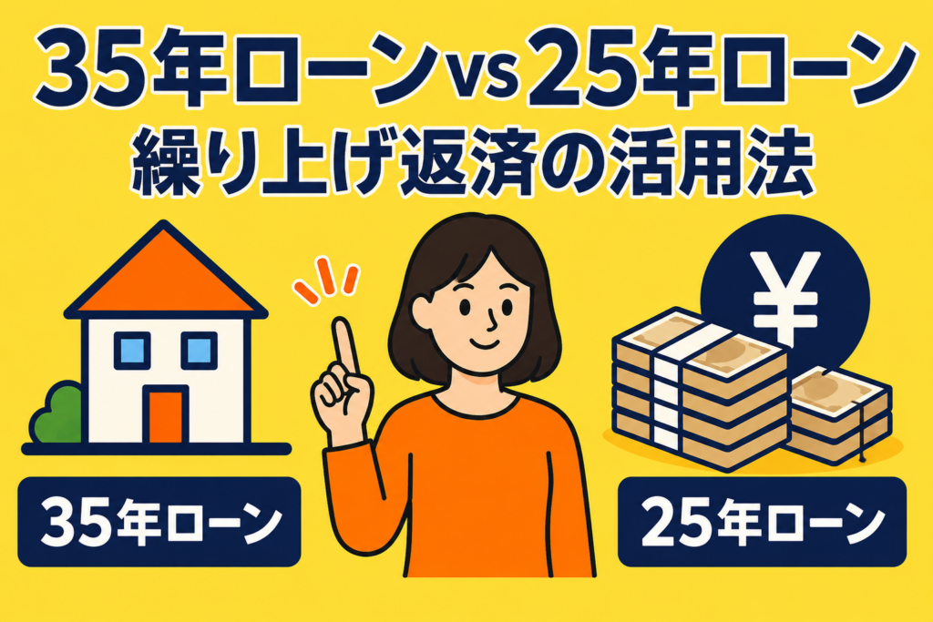 35年ローンと25年ローン｜総支払額の差と繰り上げ返済を活用した賢い返し方