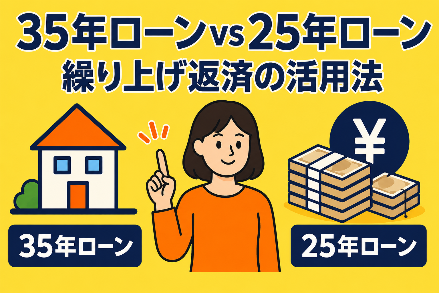 35年ローンと25年ローン｜総支払額の差と繰り上げ返済を活用した賢い返し方