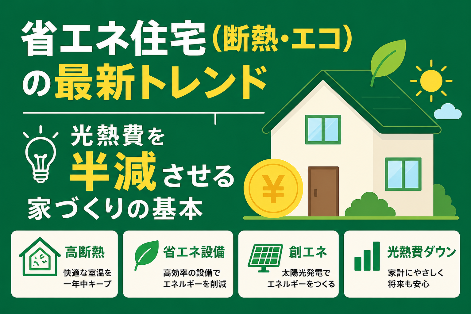 省エネ住宅（断熱・エコ）の最新トレンド｜光熱費を半減させる家づくりの基本