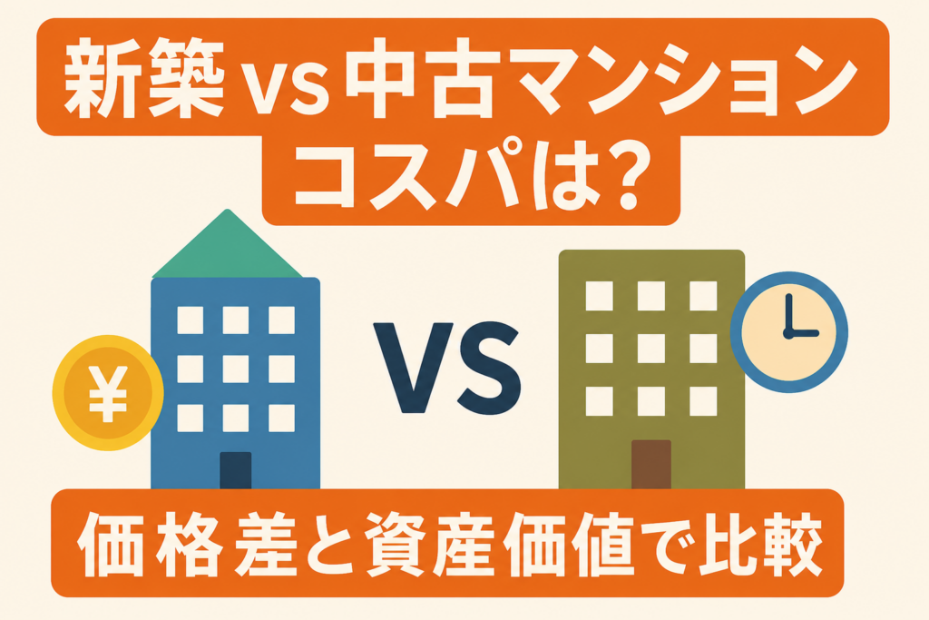 新築と中古マンションはどっちが得？価格差と30年後の資産価値でコスパ比較