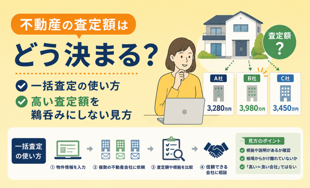 不動産の査定額はどう決まる？｜一括査定の使い方と、高い査定額を鵜呑みにしない見方