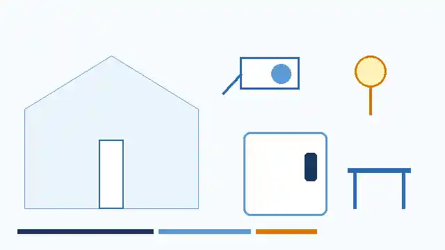 スマートロック・防犯カメラ・センサーライト・手すりなど住宅の防犯と安全設備を確認するイメージ